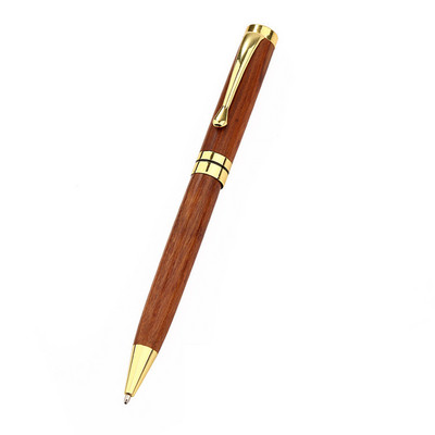 Retro sandalkoka rullīšu lodīšu pildspalva 0,7 mm zelta, sudraba, metāla saspraudes lodīšu pildspalva, maināma uzpilde Koka pildspalva Luksusa kancelejas preces dāvanas