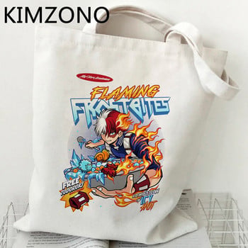 My Hero Academia τσάντα για ψώνια tote shopper επαναχρησιμοποιήσιμη τσάντα από γιούτα τσάντα bolso boodschappentas υφασμάτινη tote υφασμάτινη σακόλα