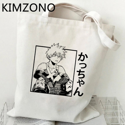 My Hero Academia bevásárlótáska hordtáska vásárló újrafelhasználható kézitáska juta táska bolso táska boodschappentas szövet táska szövet sacolas