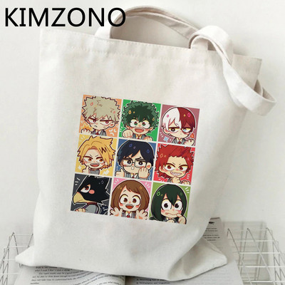 My Hero Academia torba za kupovinu tote shopper višekratna ručna torba jutena torba bolso torba boodschappentas tkanina tote tkanina sacolas