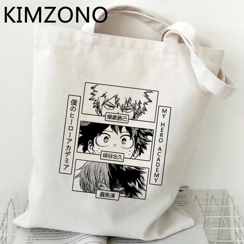 My Hero Academia torba za kupovinu tote shopper višekratna ručna torba jutena torba bolso torba boodschappentas tkanina tote tkanina sacolas