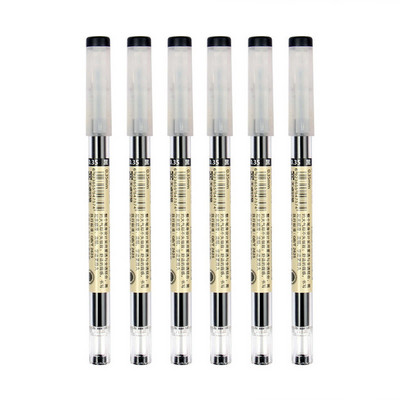 6gab Japānas smalka punkta pildspalva 0,35 mm melna zila sarkana tintes gēla pildspalva lodīšu pildspalva Skolas biroja studentu eksāmenu rakstīšanai rakstāmpiederumi