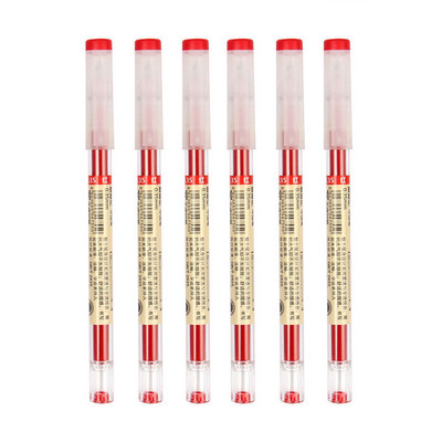 6gab Japānas smalka punkta pildspalva 0,35 mm melna zila sarkana tintes gēla pildspalva lodīšu pildspalva Skolas biroja studentu eksāmenu rakstīšanai rakstāmpiederumi