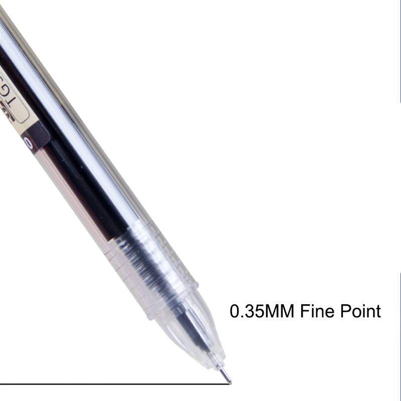 6gab Japānas smalka punkta pildspalva 0,35 mm melna zila sarkana tintes gēla pildspalva lodīšu pildspalva Skolas biroja studentu eksāmenu rakstīšanai rakstāmpiederumi