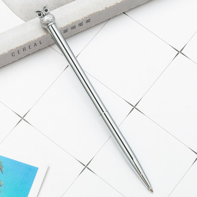 1 τεμάχια Lytwtw's Ballpoint Στυλό Κουκουβάγια Love Crystal Wedding Metal Χάλκινο στυλό Σχολικά είδη γραφείου