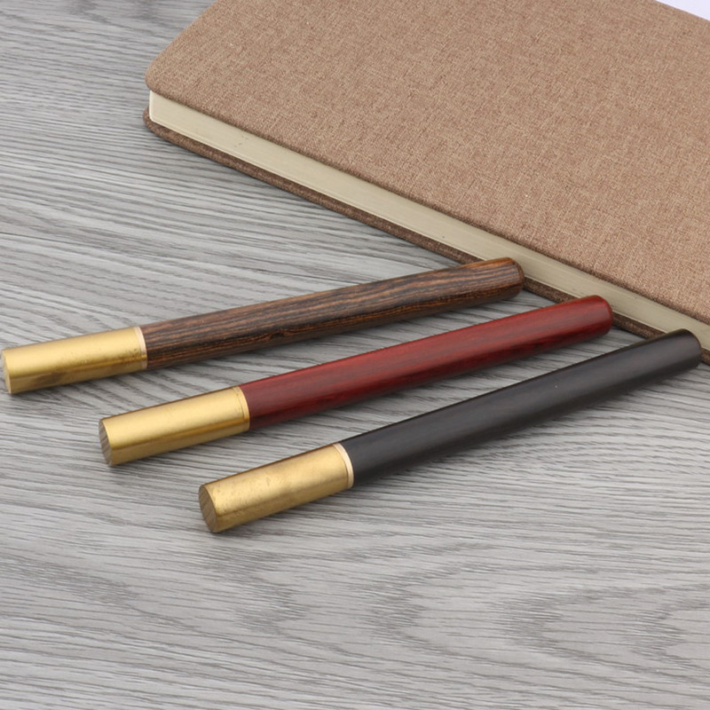 luksuzna kvalitetna robna marka školska mjedena olovka smeđa crvena crna ZLATNA drvena roler olovka Poslovni pribor Uredski materijal kemijska olovka s tintom