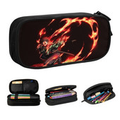 Demon Slayer Kimetsu No Yaiba koreai tolltartók fiúknak Gilrs nagy tároló Anime Manga ceruzatasak diákoknak írószerek