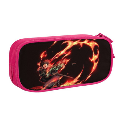 Demon Slayer Kimetsu No Yaiba koreai tolltartók fiúknak Gilrs nagy tároló Anime Manga ceruzatasak diákoknak írószerek