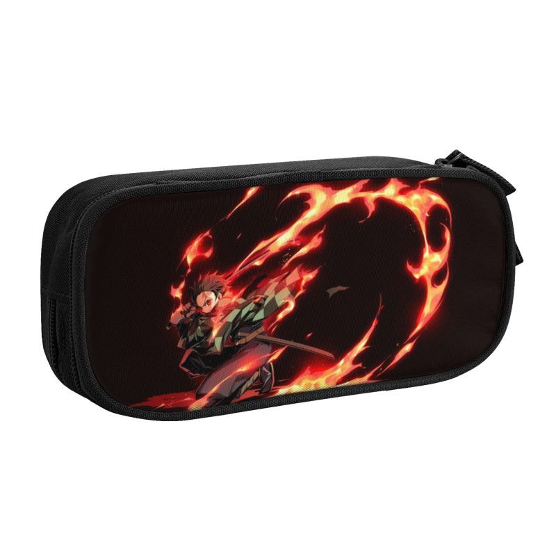 Demon Slayer Kimetsu No Yaiba koreai tolltartók fiúknak Gilrs nagy tároló Anime Manga ceruzatasak diákoknak írószerek