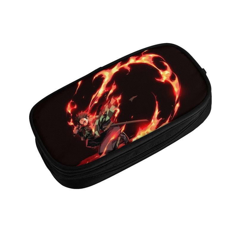 Demon Slayer Kimetsu No Yaiba koreai tolltartók fiúknak Gilrs nagy tároló Anime Manga ceruzatasak diákoknak írószerek