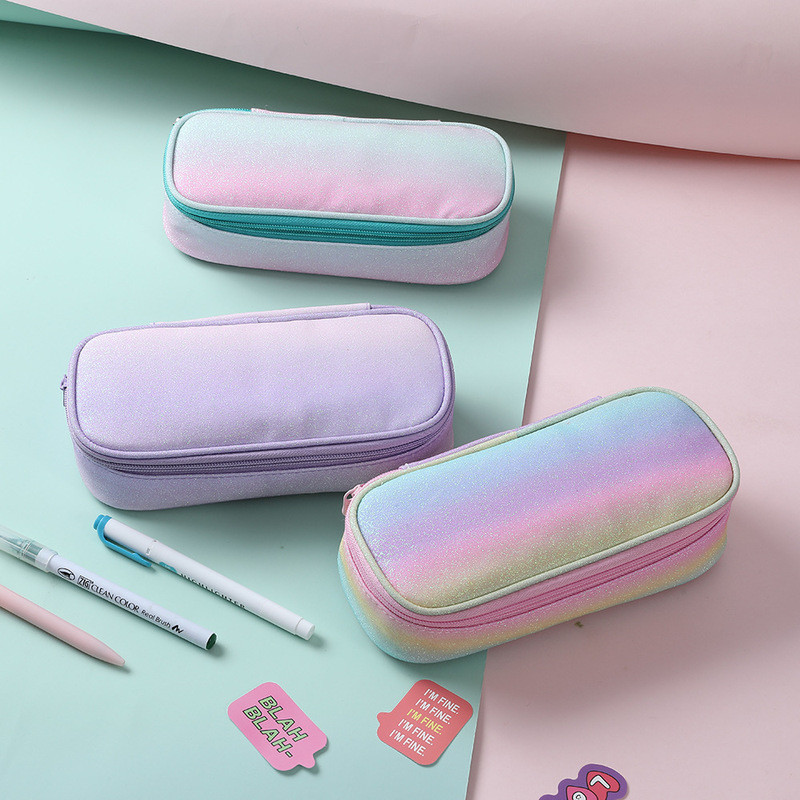 Kreatív csillogó tolltartó Aranyos nagy kapacitású tolltartó Iskolai toll kellékek Ceruzatáska Iskolai doboz Ceruza Tasak Irodaszerek