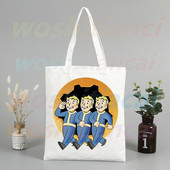 Fallout játék Vault Tec vásárlói táskák bevásárlótáska hordtáska válltáska vászontáskák nagy kapacitású egyetemi kézitáska