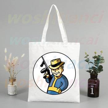 Fallout Game Vault Tec Shopper Τσάντες Τσάντα αγορών Τσάντα tote Τσάντα ώμου Τσάντες πάνινες Τσάντες μεγάλης χωρητικότητας Κολεγιακή τσάντα