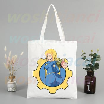 Fallout Game Vault Tec Shopper Τσάντες Τσάντα αγορών Τσάντα tote Τσάντα ώμου Τσάντες πάνινες Τσάντες μεγάλης χωρητικότητας Κολεγιακή τσάντα