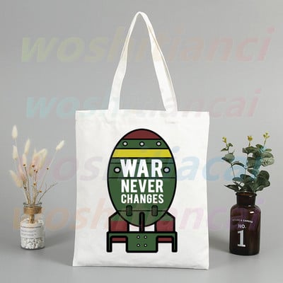 Fallout játék Vault Tec vásárlói táskák bevásárlótáska hordtáska válltáska vászontáskák nagy kapacitású egyetemi kézitáska