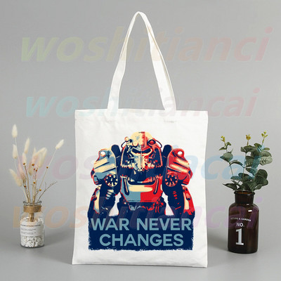 Fallout játék Vault Tec vásárlói táskák bevásárlótáska hordtáska válltáska vászontáskák nagy kapacitású egyetemi kézitáska