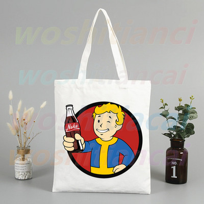Fallout játék Vault Tec vásárlói táskák bevásárlótáska hordtáska válltáska vászontáskák nagy kapacitású egyetemi kézitáska