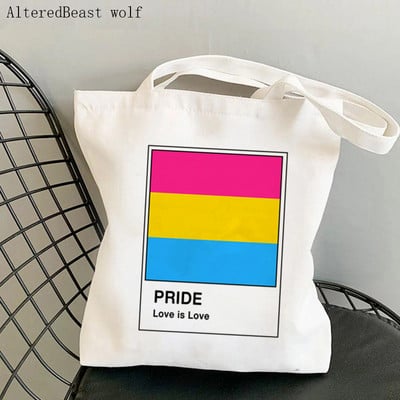 Ženska torba za kupovinu Pride Flag Printed Kawaii torba Harajuku Shopping platnena torba za kupovinu torba za djevojke Ženska torba na rame
