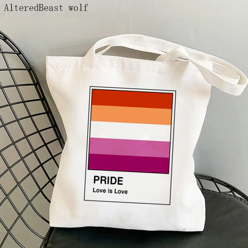 Ženska torba za kupovinu Pride Flag Printed Kawaii torba Harajuku Shopping platnena torba za kupovinu torba za djevojke Ženska torba na rame