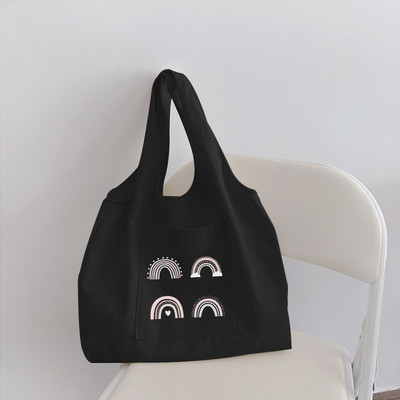 Sievietes varavīksnes iepirkumu soma, pircēja salokāms kanvas