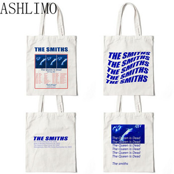 The Smiths Vintage Tote Bag The Queen Is Dead Καμβά τσάντες Shopper ρετρό τσάντες για γυναίκες College ​Τσάντα Harajuku μεγάλης χωρητικότητας