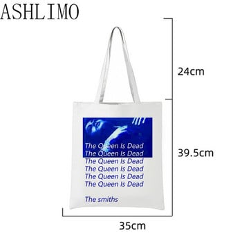 The Smiths Vintage Tote Bag The Queen Is Dead Καμβά τσάντες Shopper ρετρό τσάντες για γυναίκες College ​Τσάντα Harajuku μεγάλης χωρητικότητας