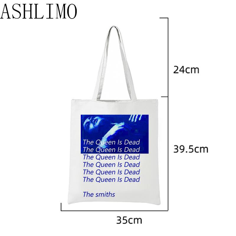 The Smiths Vintage Tote Bag The Queen Is Dead Tote Bag Platnene shopping retro torbe za žene College ​Harajuku torba velikog kapaciteta