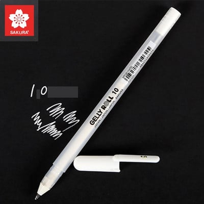 Sakura Gelly Roll Classic White Highlight Pen Gel Tinta Olovke Svijetle boje Markeri Olovka za crtanje Art Design Manga pribor Pokloni