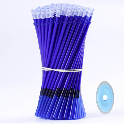 Set štapića za punjenje s gel olovkom od 100 komada Brisiva olovka s perivom drškom 0,5 mm s plavom crnom tintom Alat za pisanje uredskog pribora za školu