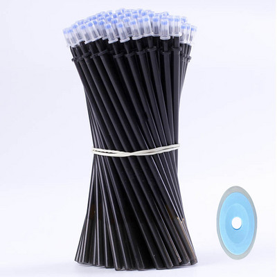 Set štapića za punjenje s gel olovkom od 100 komada Brisiva olovka s perivom drškom 0,5 mm s plavom crnom tintom Alat za pisanje uredskog pribora za školu