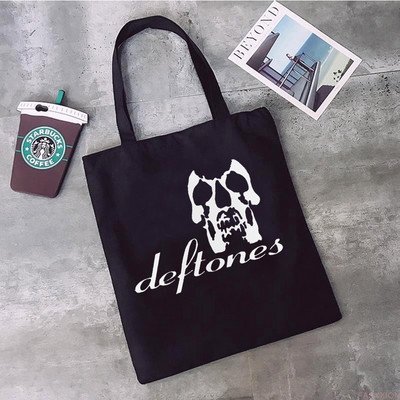 Deftones Band ostukott bolso taaskasutuskott bolsas de tela käekott bolsas ecologicas bolsa kompra kott cabas sac toile