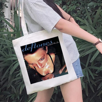 Deftones Band ostukott bolso taaskasutuskott bolsas de tela käekott bolsas ecologicas bolsa kompra kott cabas sac toile