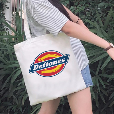 Deftones Band ostukott bolso taaskasutuskott bolsas de tela käekott bolsas ecologicas bolsa kompra kott cabas sac toile