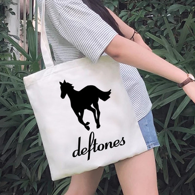 Deftones Band ostukott bolso taaskasutuskott bolsas de tela käekott bolsas ecologicas bolsa kompra kott cabas sac toile