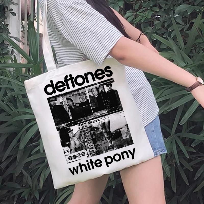 Deftones Band ostukott bolso taaskasutuskott bolsas de tela käekott bolsas ecologicas bolsa kompra kott cabas sac toile