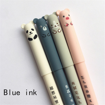 4 kom/lot Životinje iz crtića Izbrisiva olovka 0,35 mm Slatka panda Svinja Kawaii gel olovke za pisanje u školi Novi pribor za pisanje, Darovi za djevojčice