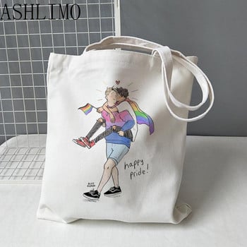 Γυναικεία τσάντα αγορών 2022 HEARTSTOPPER Hi Speech Bubbles Quote Book Tote Aesthetics Bag Shopper Μεγάλη τσάντα ώμου Καμβάς τσάντα