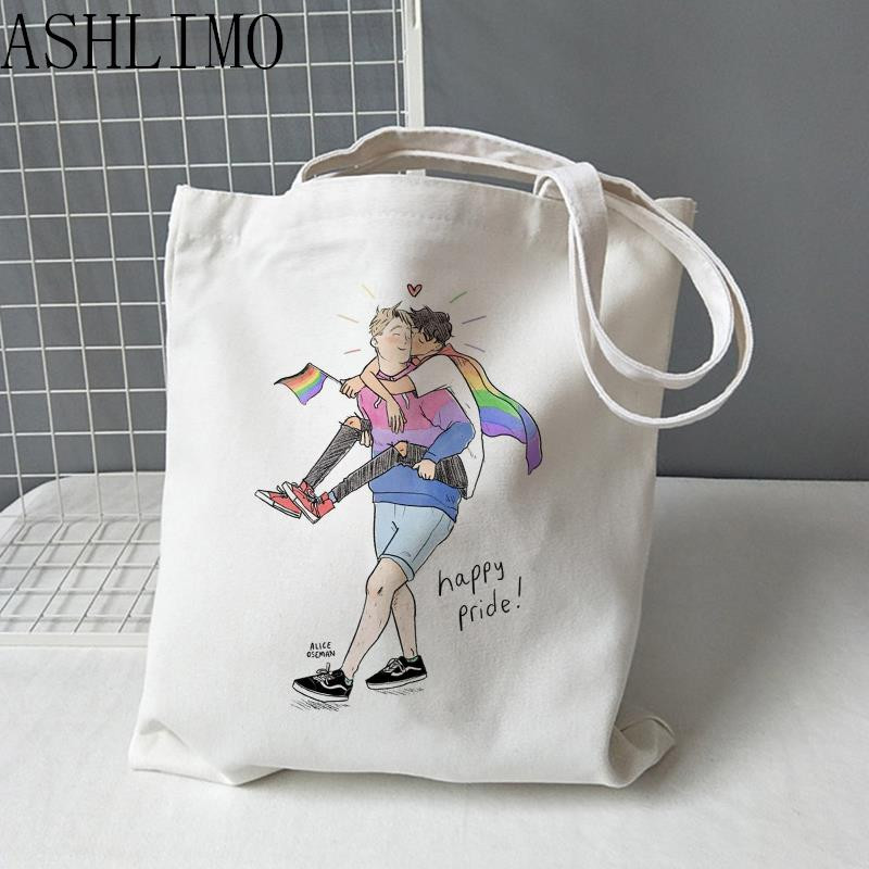 2022. Ženska torba za kupnju HEARTSTOPPER Hi Speech Bubbles Quote Book Tote Aesthetics Bag Shopper Velika torba za rame Platnena torba