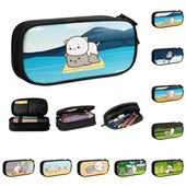 „Peach and Goma“ banglenčių pieštukų dėklas mergaitėms berniukams, didelė talpa miela pora „Mochi“ kačių rašiklio dėžutės mokykliniai reikmenys