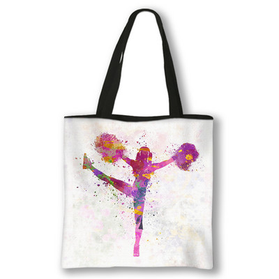 Genți de mână pentru tipărire fete majorete pline de viață Genți de cumpărături pentru femei pentru călătorie Geanta de petrecere de aniversare Genți de umăr pentru majorete cadou