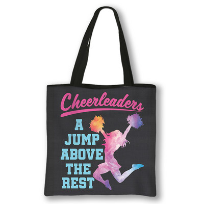 Genți de mână pentru tipărire fete majorete pline de viață Genți de cumpărături pentru femei pentru călătorie Geanta de petrecere de aniversare Genți de umăr pentru majorete cadou