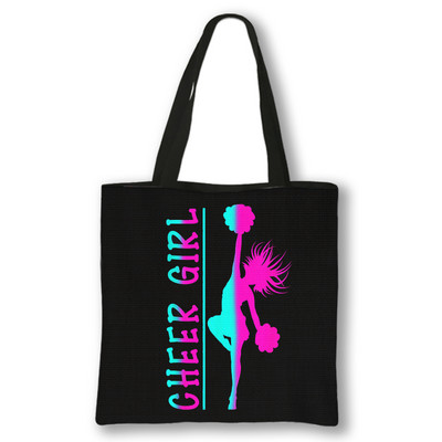 Genți de mână pentru tipărire fete majorete pline de viață Genți de cumpărături pentru femei pentru călătorie Geanta de petrecere de aniversare Genți de umăr pentru majorete cadou