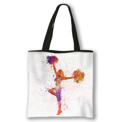 Genți de mână pentru tipărire fete majorete pline de viață Genți de cumpărături pentru femei pentru călătorie Geanta de petrecere de aniversare Genți de umăr pentru majorete cadou