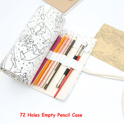 Kawaii Star Roll skolas zīmuļu futrālis meitenēm zēniem, liels 36/48/72 caurumu soma, melna, liela kasetņu kancelejas piederumu komplekts