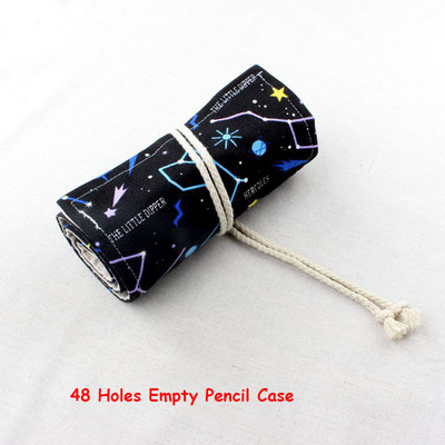 Kawaii Star Roll skolas zīmuļu futrālis meitenēm zēniem, liels 36/48/72 caurumu soma, melna, liela kasetņu kancelejas piederumu komplekts