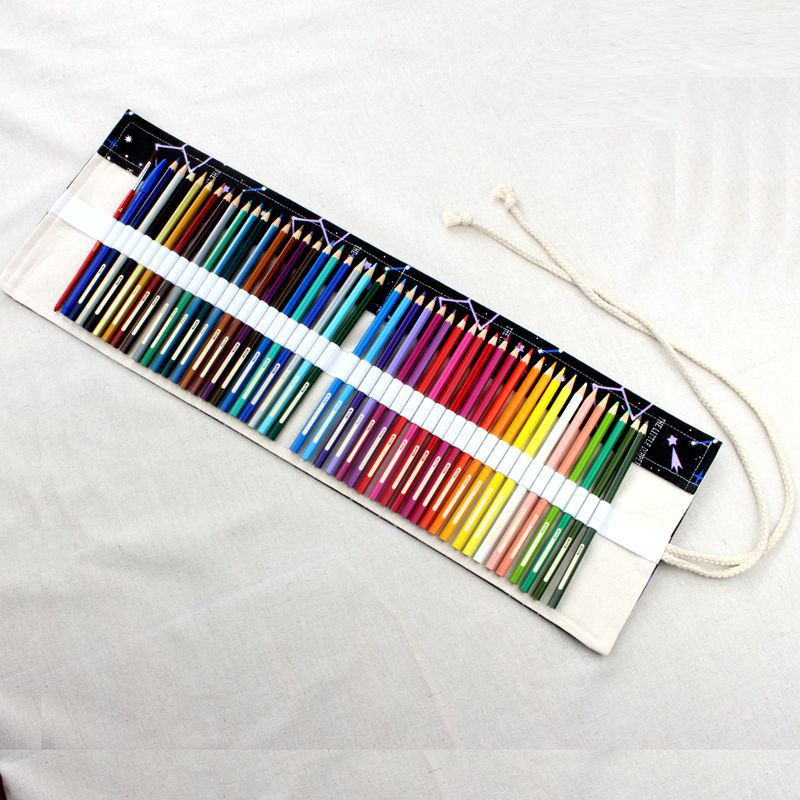 Kawaii Star Roll skolas zīmuļu futrālis meitenēm zēniem, liels 36/48/72 caurumu soma, melna, liela kasetņu kancelejas piederumu komplekts