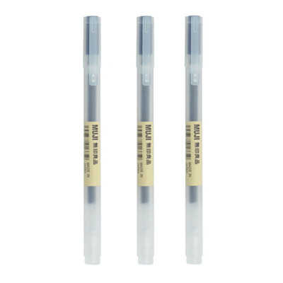 3 vnt / rinkinys Paprasti MUJIs gelio rašikliai 0,38/0,5 mm studentų egzaminų biuro parašų rašymo rašikliai Japonijos rašalo tušinukas japoniškos raštinės reikmenys