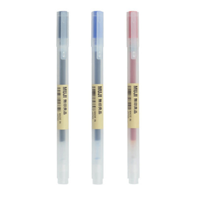 3 vnt / rinkinys Paprasti MUJIs gelio rašikliai 0,38/0,5 mm studentų egzaminų biuro parašų rašymo rašikliai Japonijos rašalo tušinukas japoniškos raštinės reikmenys