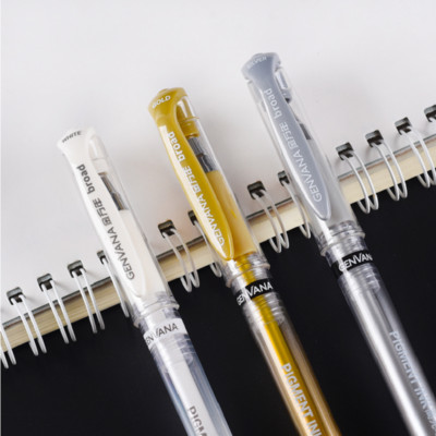 3 komada velika bijela gel olovka 1 mm vodootporna zlatna i srebrna flomaster olovka za crtanje skica umjetnički markeri strip dizajn olovka