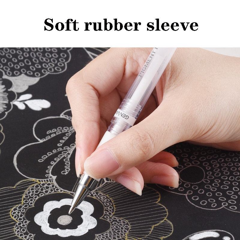 3 komada velika bijela gel olovka 1 mm vodootporna zlatna i srebrna flomaster olovka za crtanje skica umjetnički markeri strip dizajn olovka